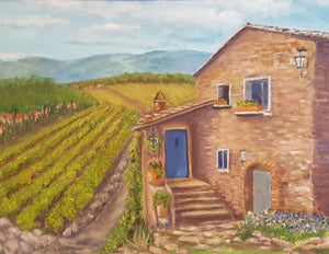 Toscana Blue Door - 14 x 18