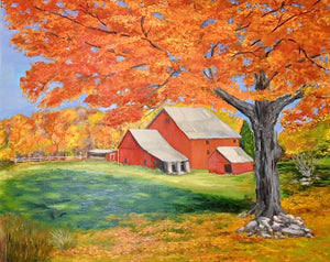 In Private Collection: Red Barn