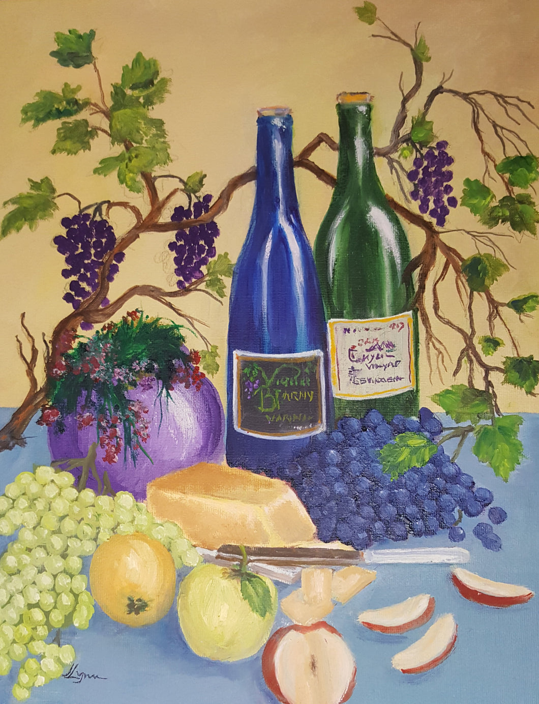 Wine & Cheese - 11 x 14