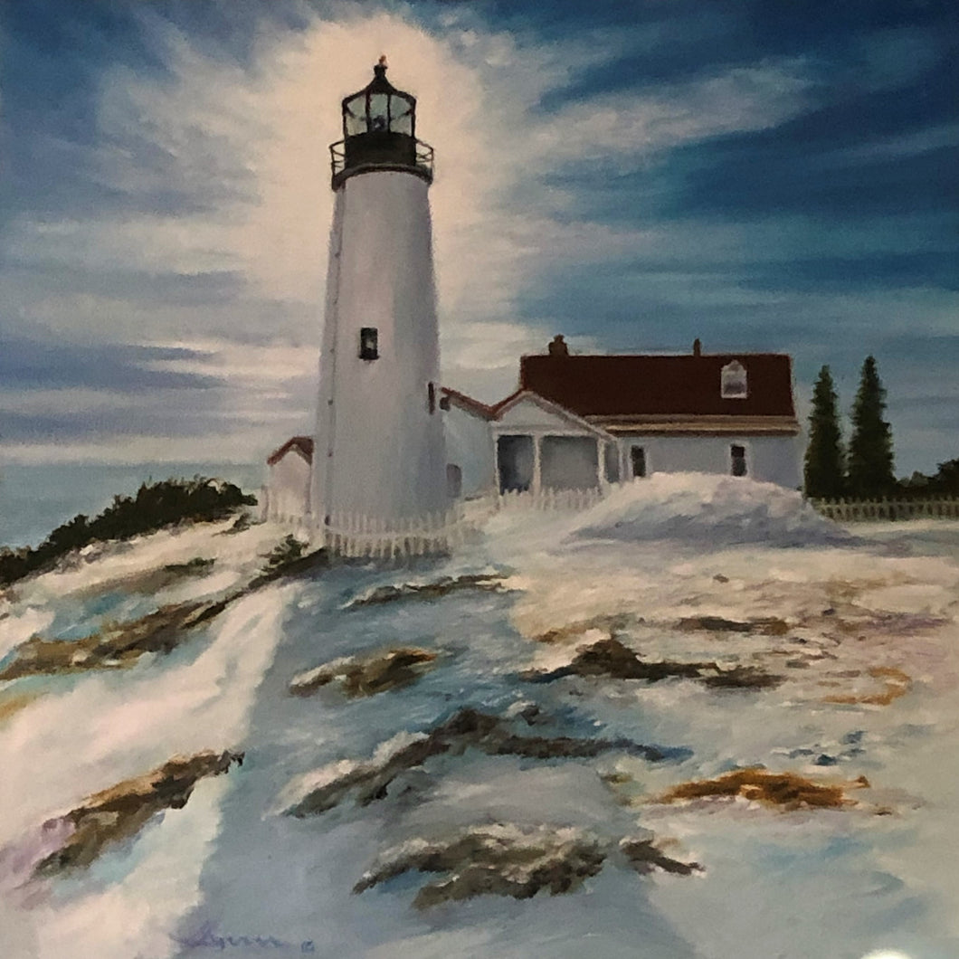 In Private Collection: Pemaquid Point Lighthouse, Winter