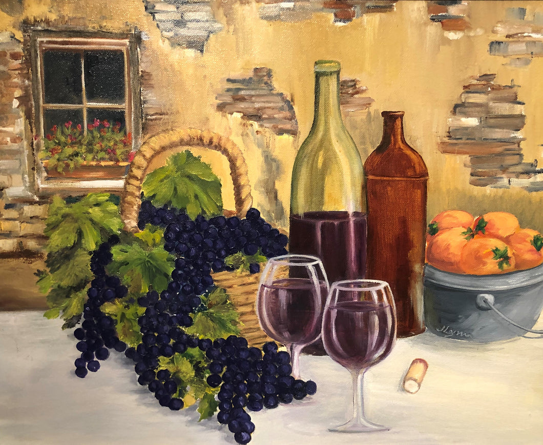 In Private Collection: Grapes & Persimmons